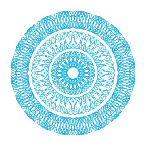 Guilloche pattern rosette for  play money or other security papers   vector