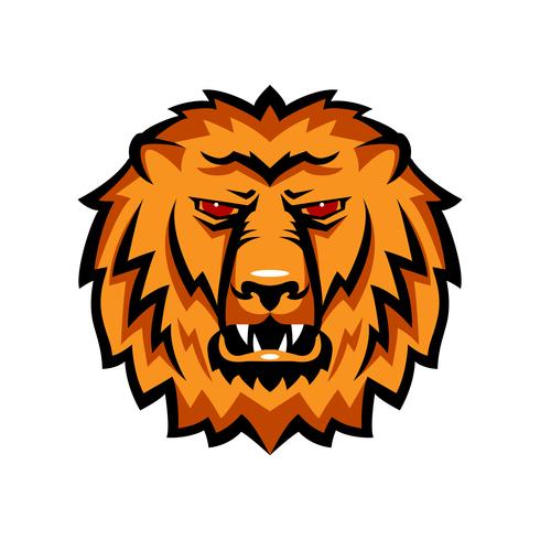 Mascot the muzzle of a lion.  vector