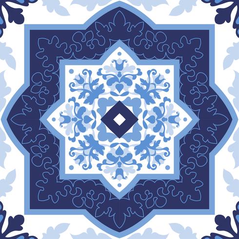 Azulejos de azulejo portugués. Patrones sin fisuras vector