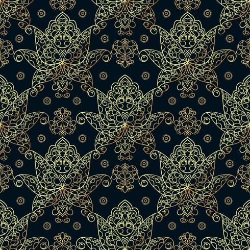 Seamless patterns of Russian motives of northern painting vector