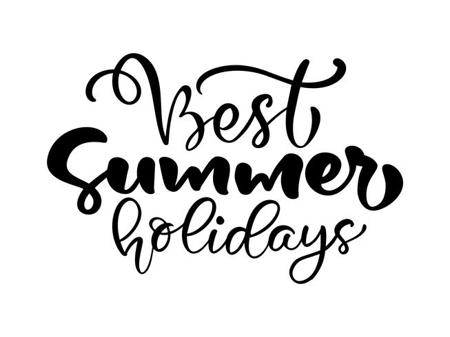 Phrase Best Summer Holidays vector