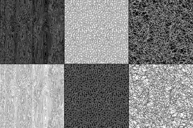 texturas naturales en blanco y negro vector