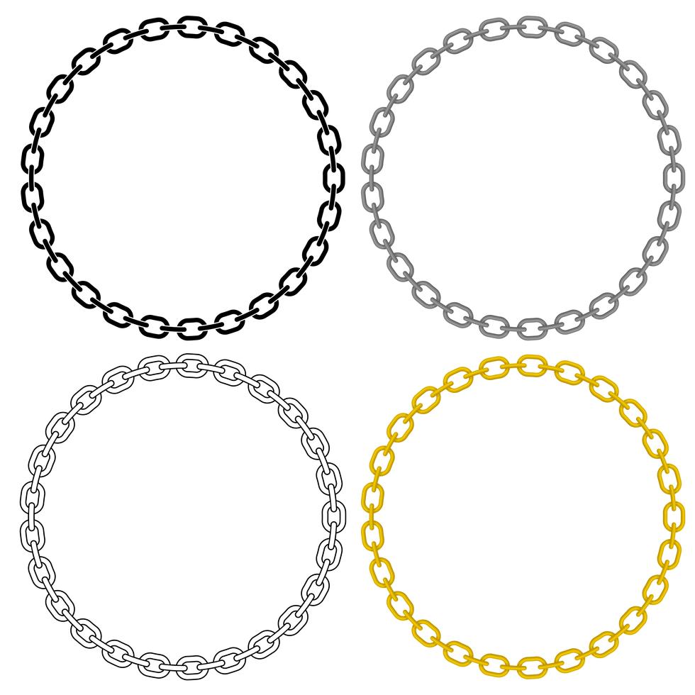 Metal Chain Link Circle Vector Illustration 342610 Vector Art at Vecteezy