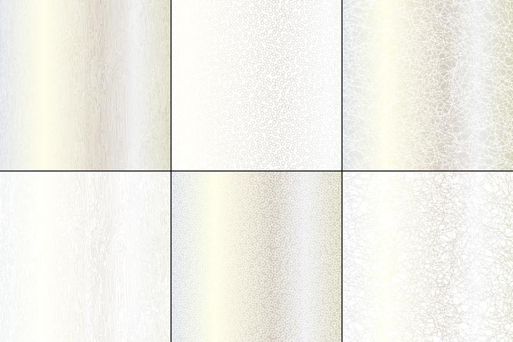 Plata metalizada y texturas naturales blancas. vector