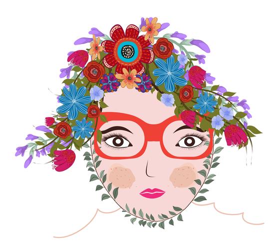 Fantasía de primavera. alma floral vector