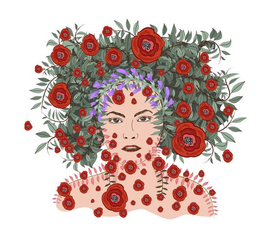 Spring Time Fantasy. floral soul. vector