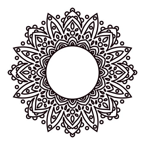 Mandalas. Elementos decorativos étnicos en un círculo. vector