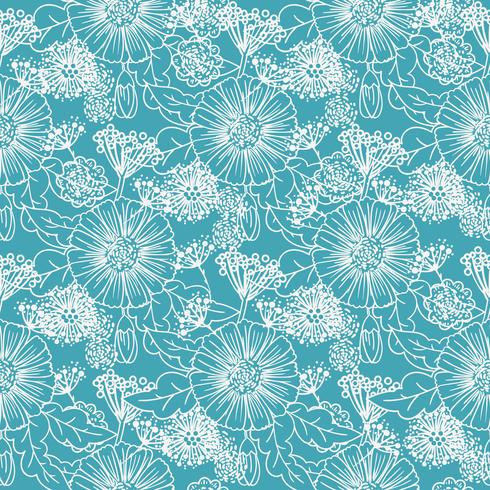 Trendy Seamless Floral Pattern  vector