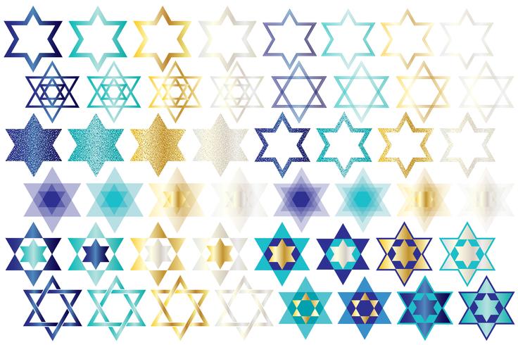 Jewish star clipart vector