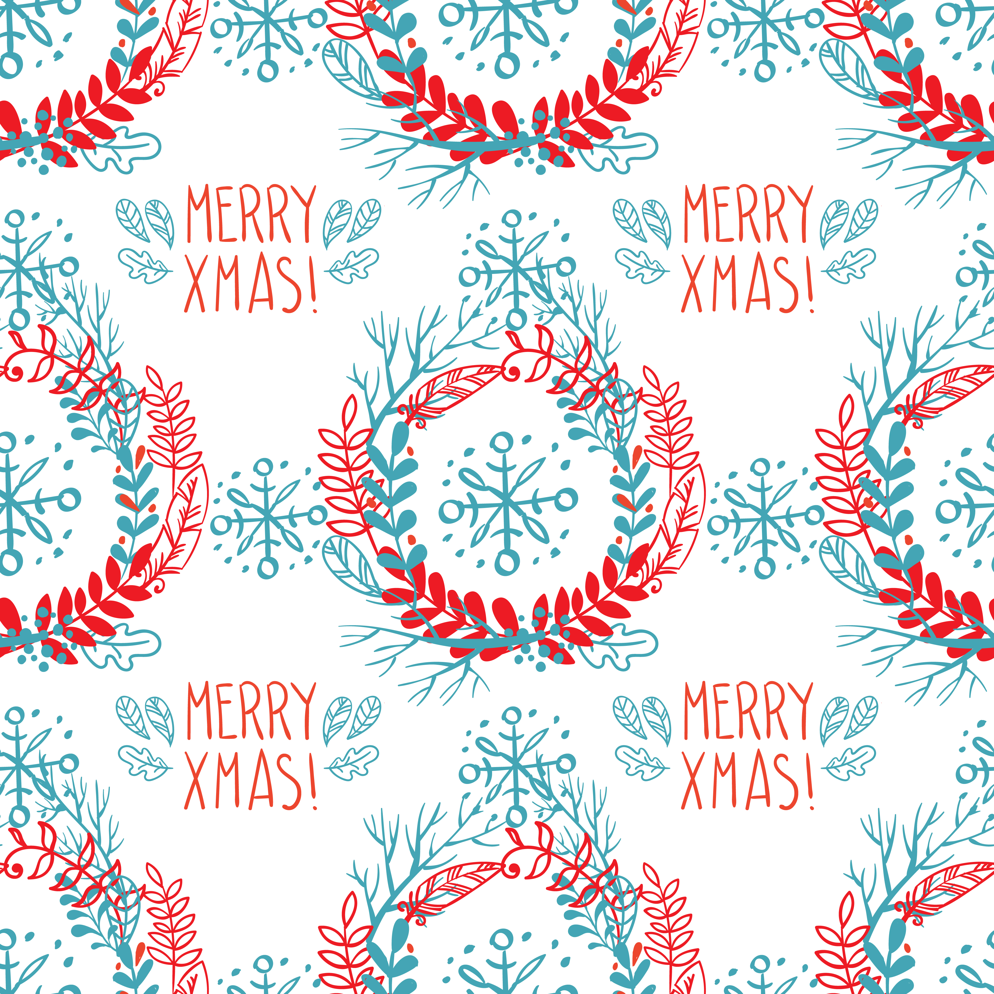 Download Seamless pattern of Christmas wreaths. - Download Free ...