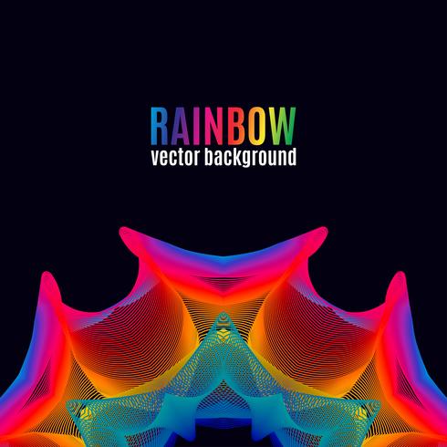 Fondo de líneas de arco iris vector