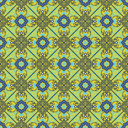 Portuguese azulejo tiles. Seamless patterns.  vector