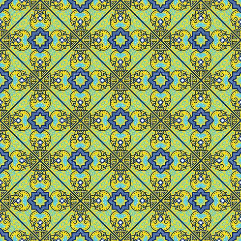 Portuguese azulejo tiles. Seamless patterns.  vector