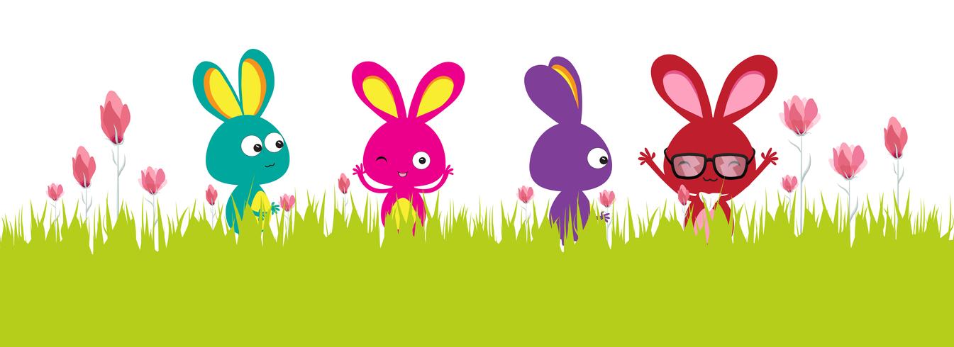 happy easter. Spring banner vector