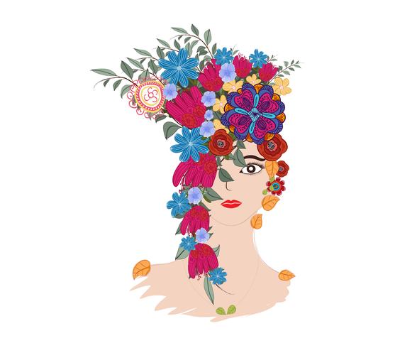 Fantasía de primavera. alma floral vector