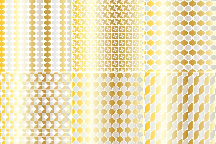 Silver  Gold Big Mod Patterns vector