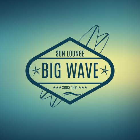 Retro Style Surfing Labels, vector