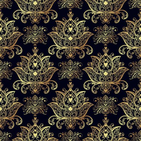 Seamless patterns of Russian motives of northern painting vector