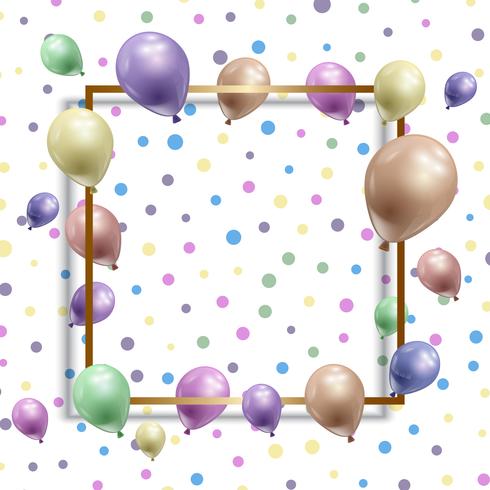 Birthday background with balloons vector