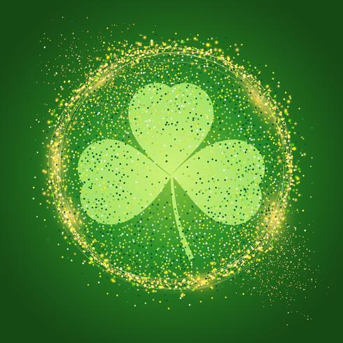 St Patrick's Day background with shamrock vector