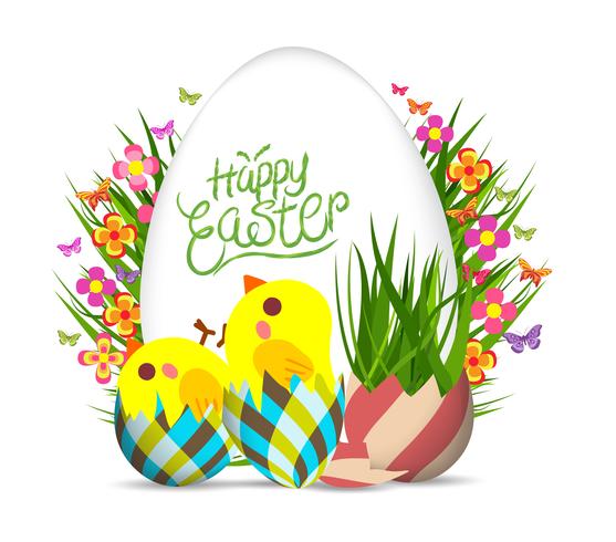 Happy Easter Greeting background vector