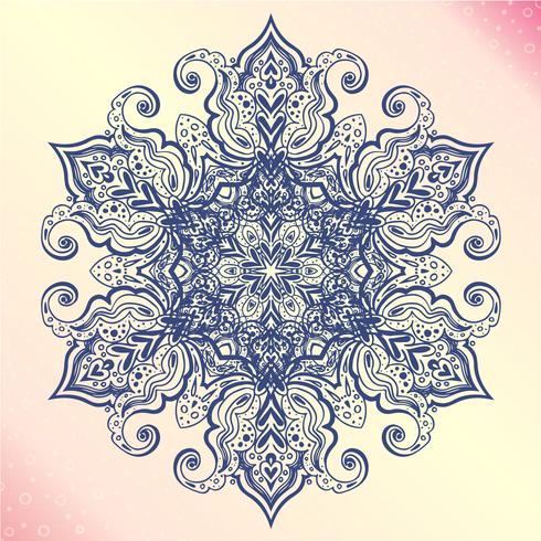 Mandala. Floral vintage round amulet tatoo vector