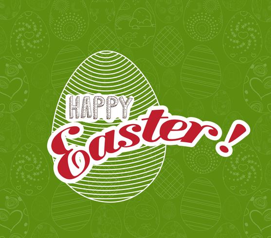 Easter greeting card vector