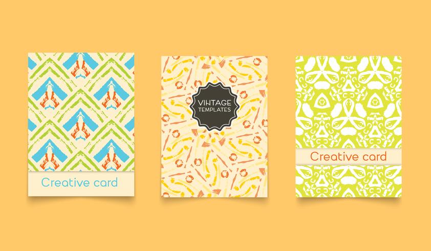 Template ethnic creative cards.  vector