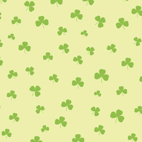 St Patricks day background with shamrock pattern  vector