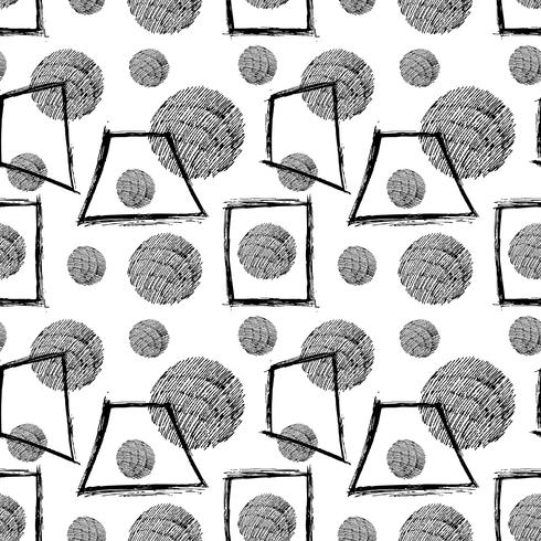 Seamless stylish hand drawn pattern.  vector
