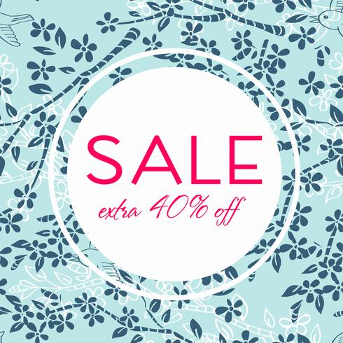 Sale poster with percent discount vector