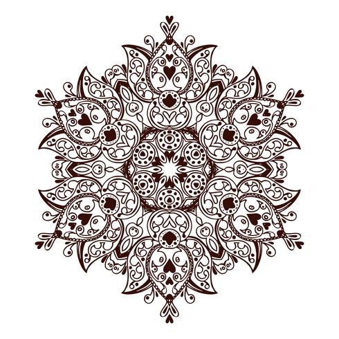 Mandala banner, Indian style. vector