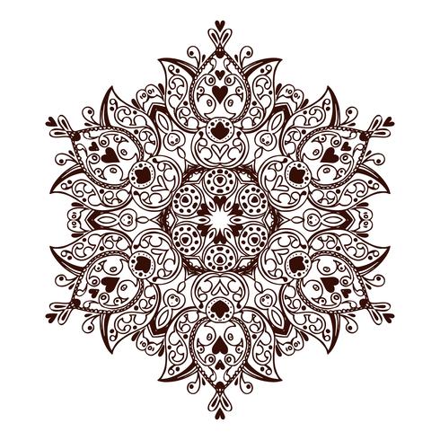 Mandala banner, Indian style. vector