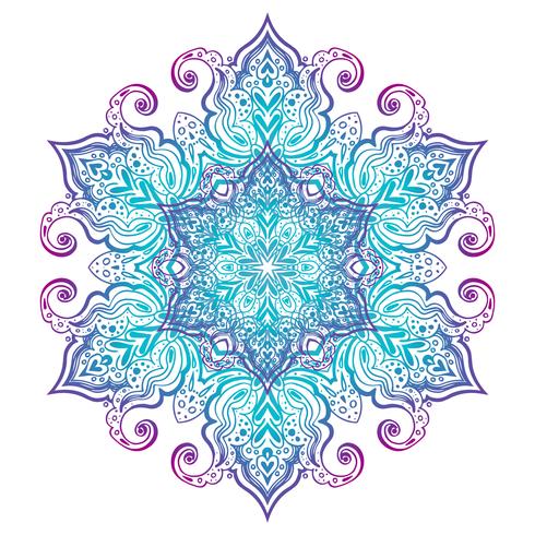 Bandera de mandala, estilo indio. vector