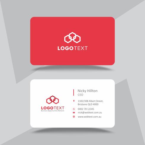 Plantilla de diseño de tarjeta profesional vector