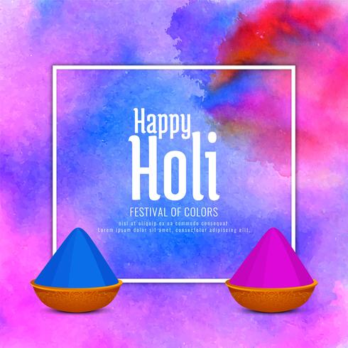 Abstract Happy Holi celebration background vector