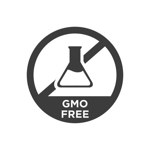 GMO free icon.  vector