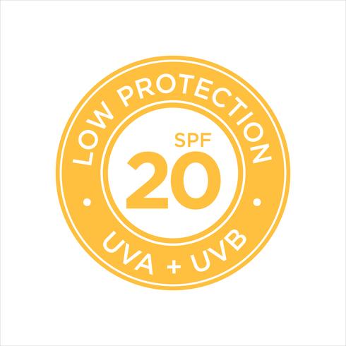 UV, protección solar, bajo SPF 20 vector