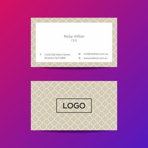 Plantilla de diseño de tarjeta profesional vector