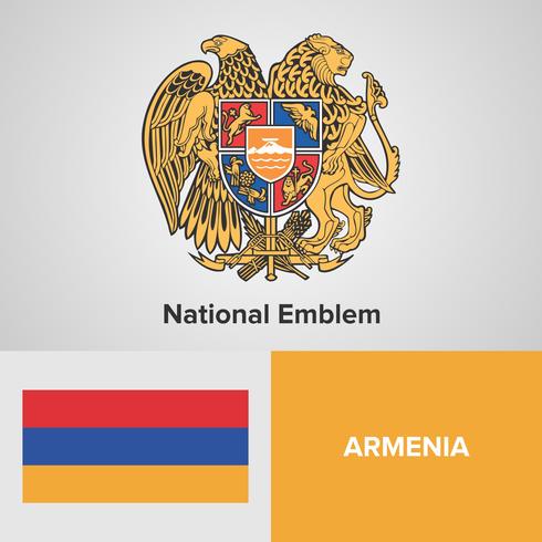 National Emblem, Map and flag  vector