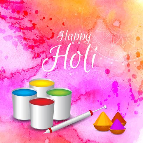 Abstract Happy Holi celebration background vector
