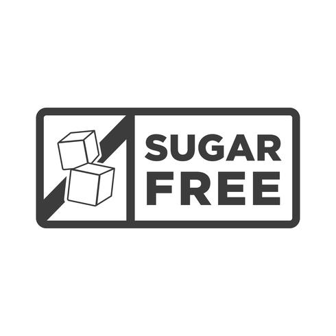 Sugar free icon.  vector