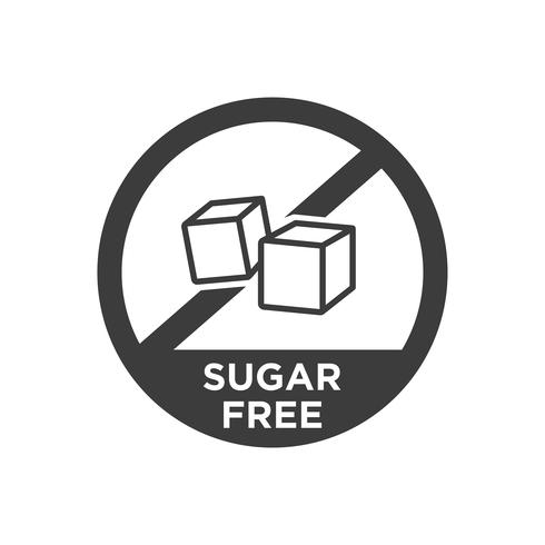 Sugar free icon.  vector