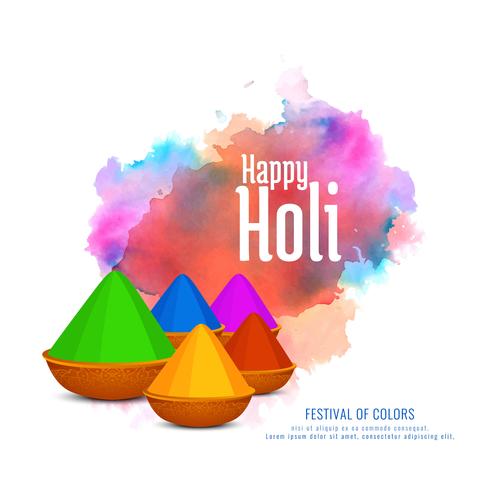 Fondo de festival indio abstracto feliz Holi vector