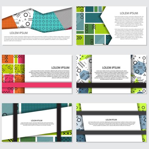 memphis background style Design Template vector