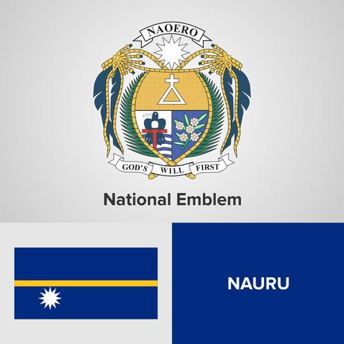 National Emblem, Map and flag  vector