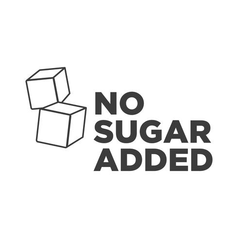 No Sugar added icon vector