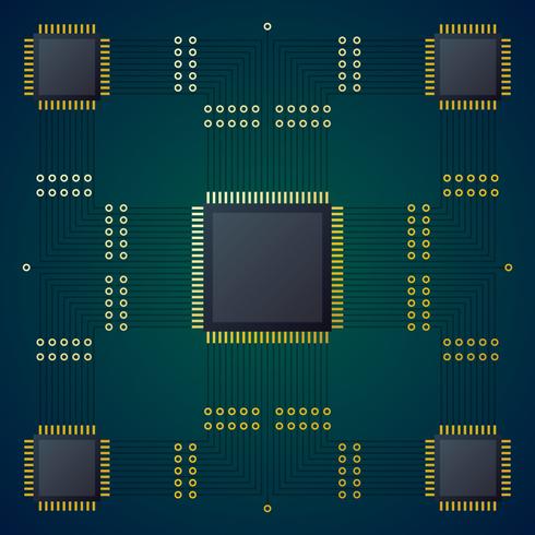 Fondo de vector de alta tecnología placa de circuito