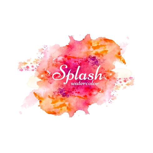 Abstract colorful watercolor splash design background vector