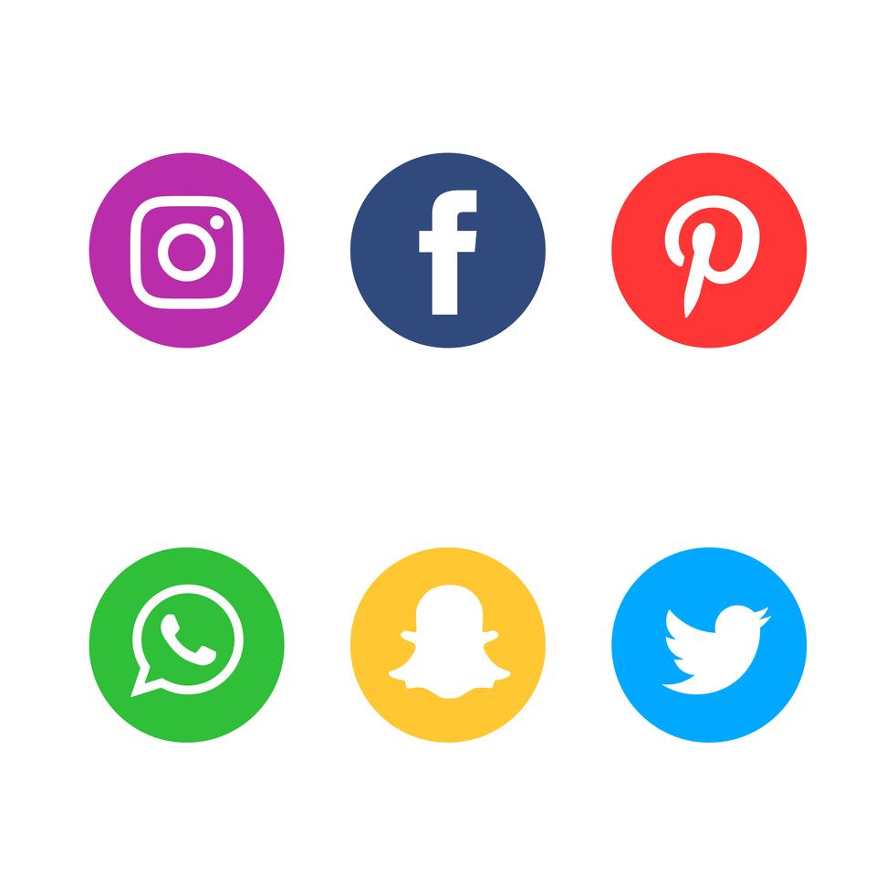 Conjunto De Iconos De Redes Sociales Png Logo Icons Los Iconos Set ...